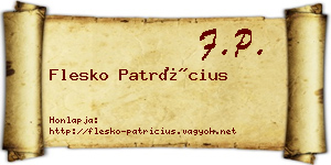 Flesko Patrícius névjegykártya